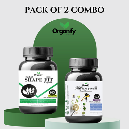 ORGANIFY - Herbal SHAPE FIT CAPSULES & HERBAL LEAN CURE POWDER (COMBO BUY 1 GET ONE)