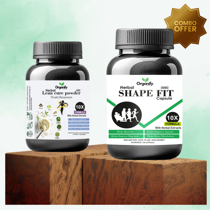 ORGANIFY - Herbal SHAPE FIT CAPSULES & HERBAL LEAN CURE POWDER (COMBO BUY 1 GET ONE)
