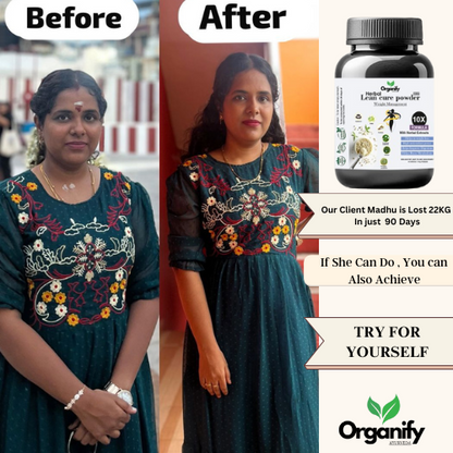 Organify Herbal Lean Cure Powder - Weight loss powder with Ayurvedic (2 Scoop Per Day)
