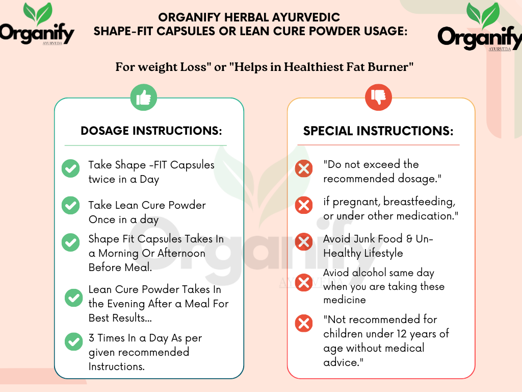 Organify Herbal Lean Cure Powder - Weight loss powder with Ayurvedic (2 Scoop Per Day)